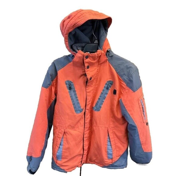 Tony Hawke Other - Hawke & Co Sports Boy Youth Size 14 16 Orange Gray Winter Coat Pockets Lined